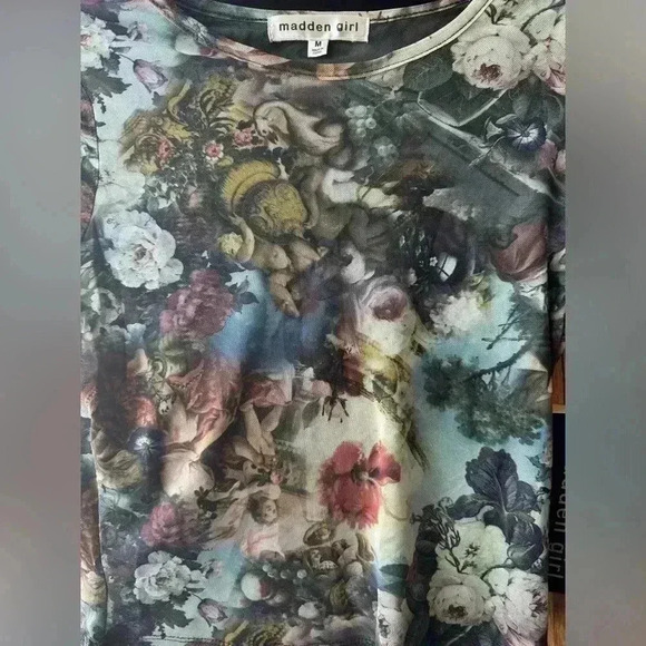 NWT Y2K Inspired Madden Girl Cherub Mesh Top Size Medium - Picture 4 of 7